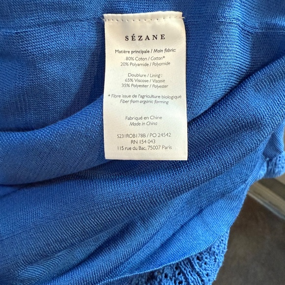 Sezane Zayn Dress Greek Blue - Size XXL - Picture 8 of 9